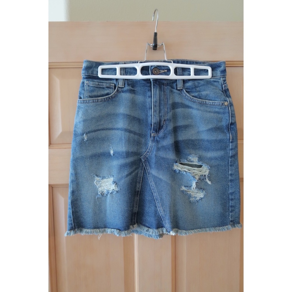 Denim mini skirt